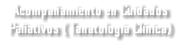 Acompañamiento en Cuidados Paliativos ( Tanatología Clínica)